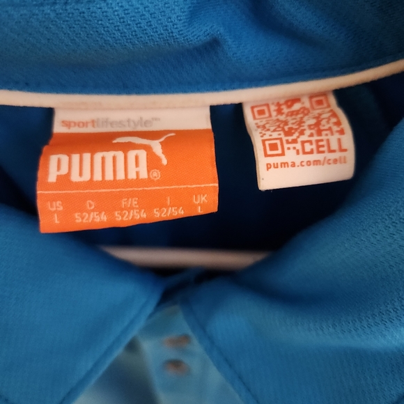 Men's Blue Puma Polo Shirt Size Large- Excellent Condition! - Picture 4 of 6